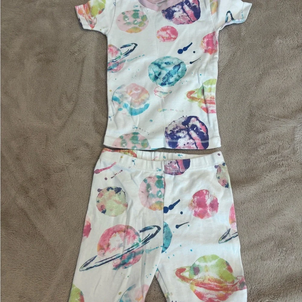 Burt's Bees Kids Pajamas with Planet Print - Picture 2 of 3